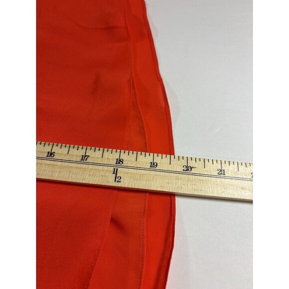 Rebecca Taylor Halter Mini Dress Bright Red Orange 2 Strappy Keyhole Neckline - Picture 9 of 13